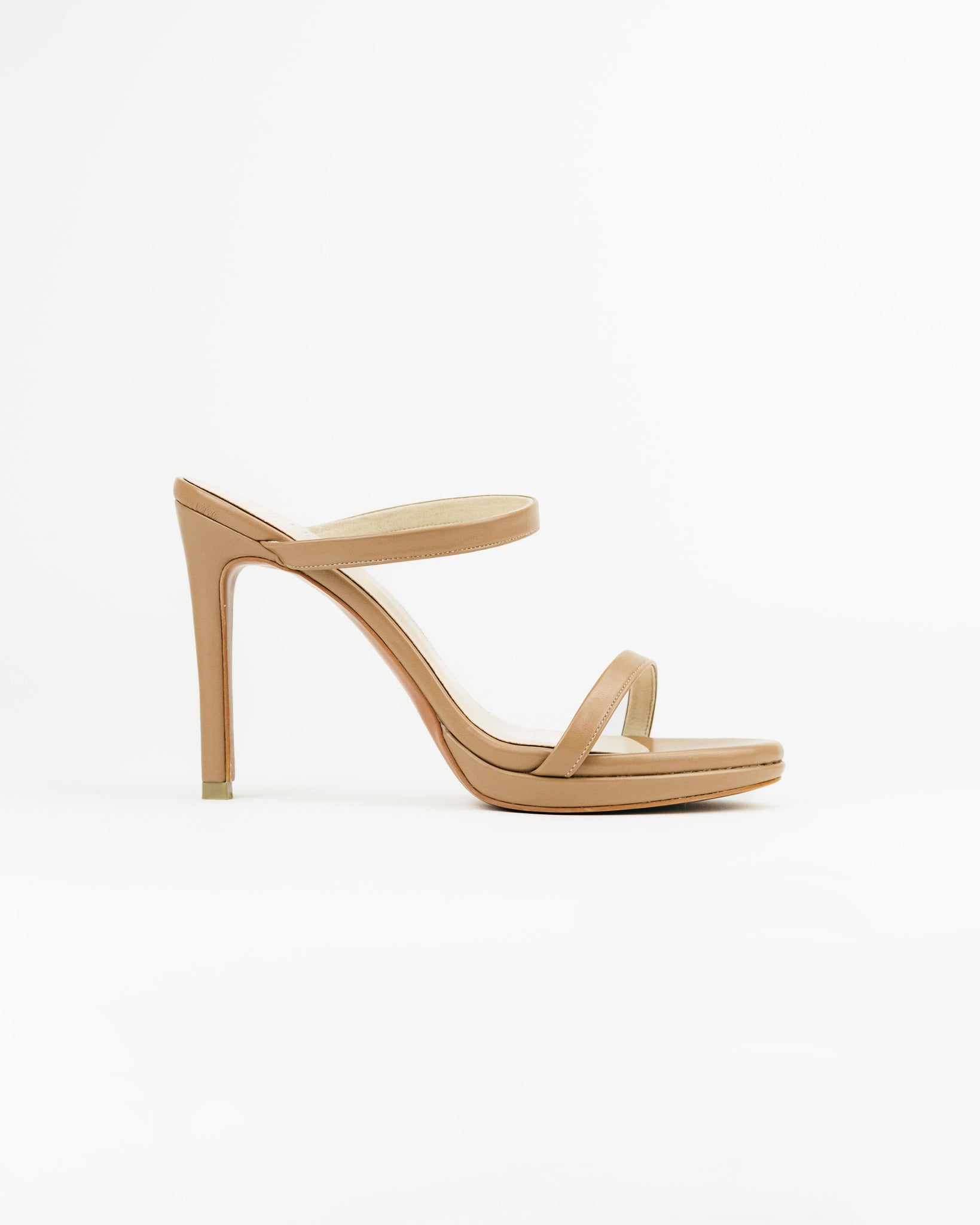 Lily Platform Strappy Heel Sandals (Brown)