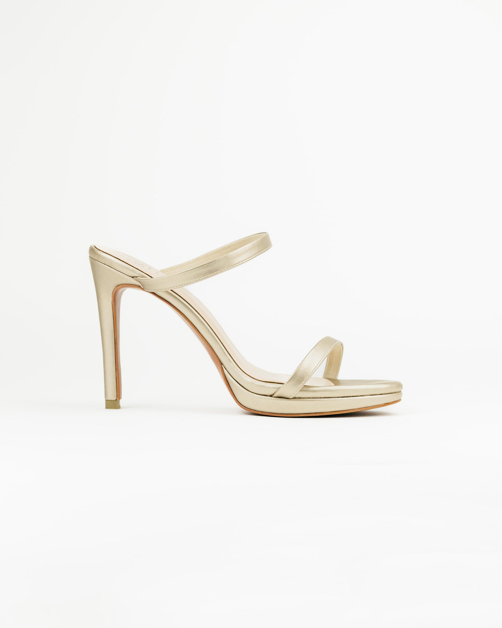 Lily Platform Strappy Heel Sandals (Gold)
