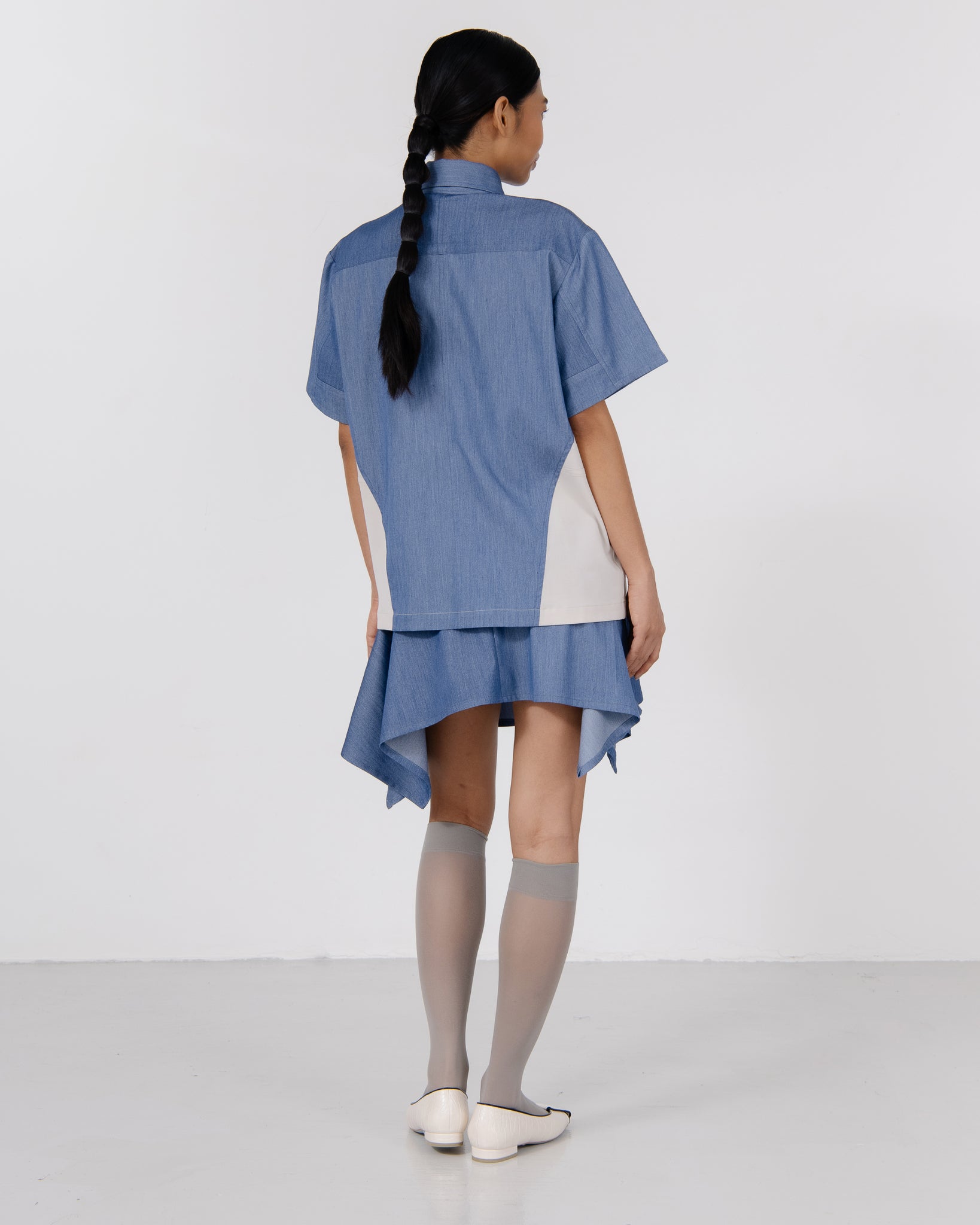 SFxNH Raglan Short Sleeve (Beige/Blue Denim)