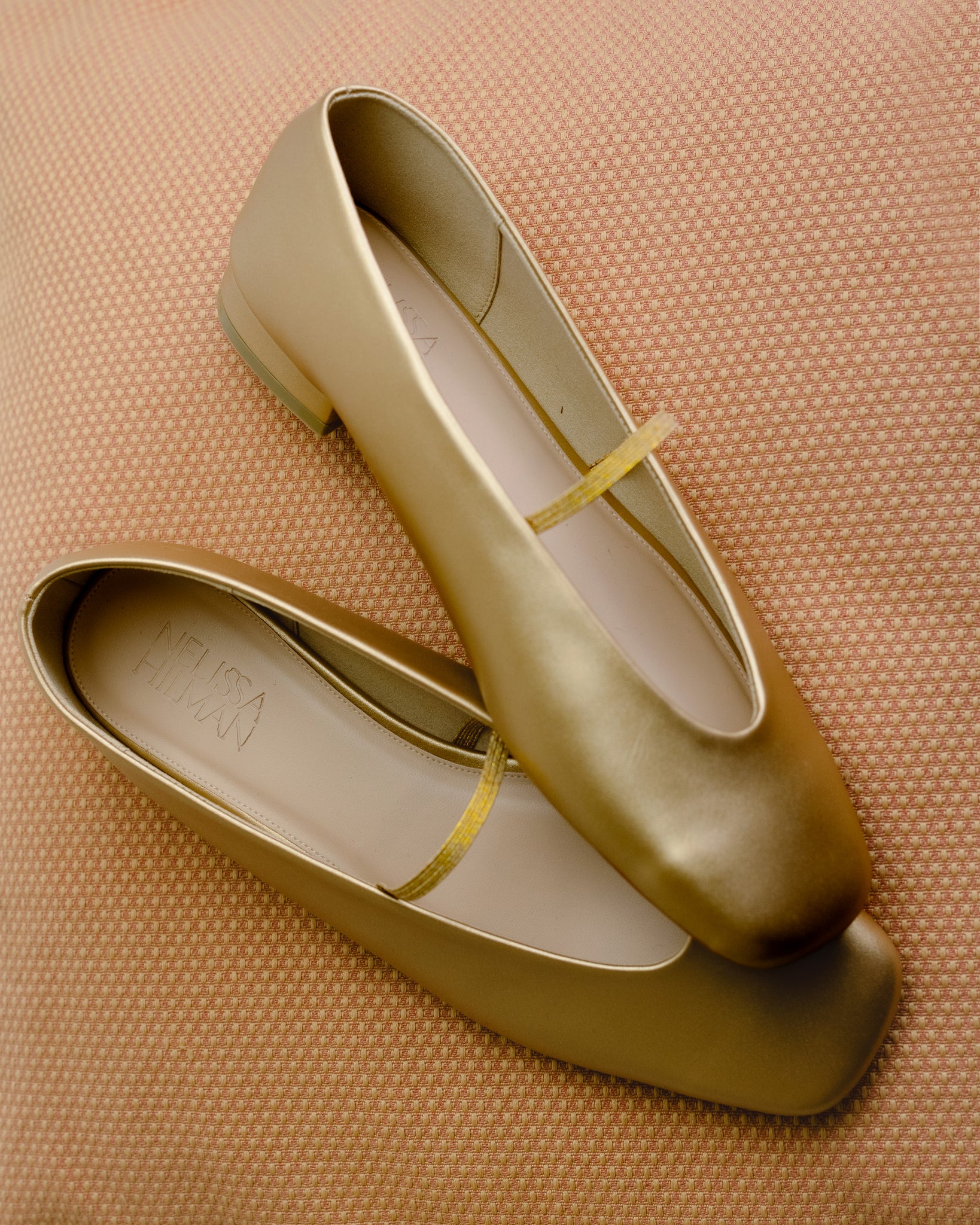 Debi Square Toe Loafers (Gold)