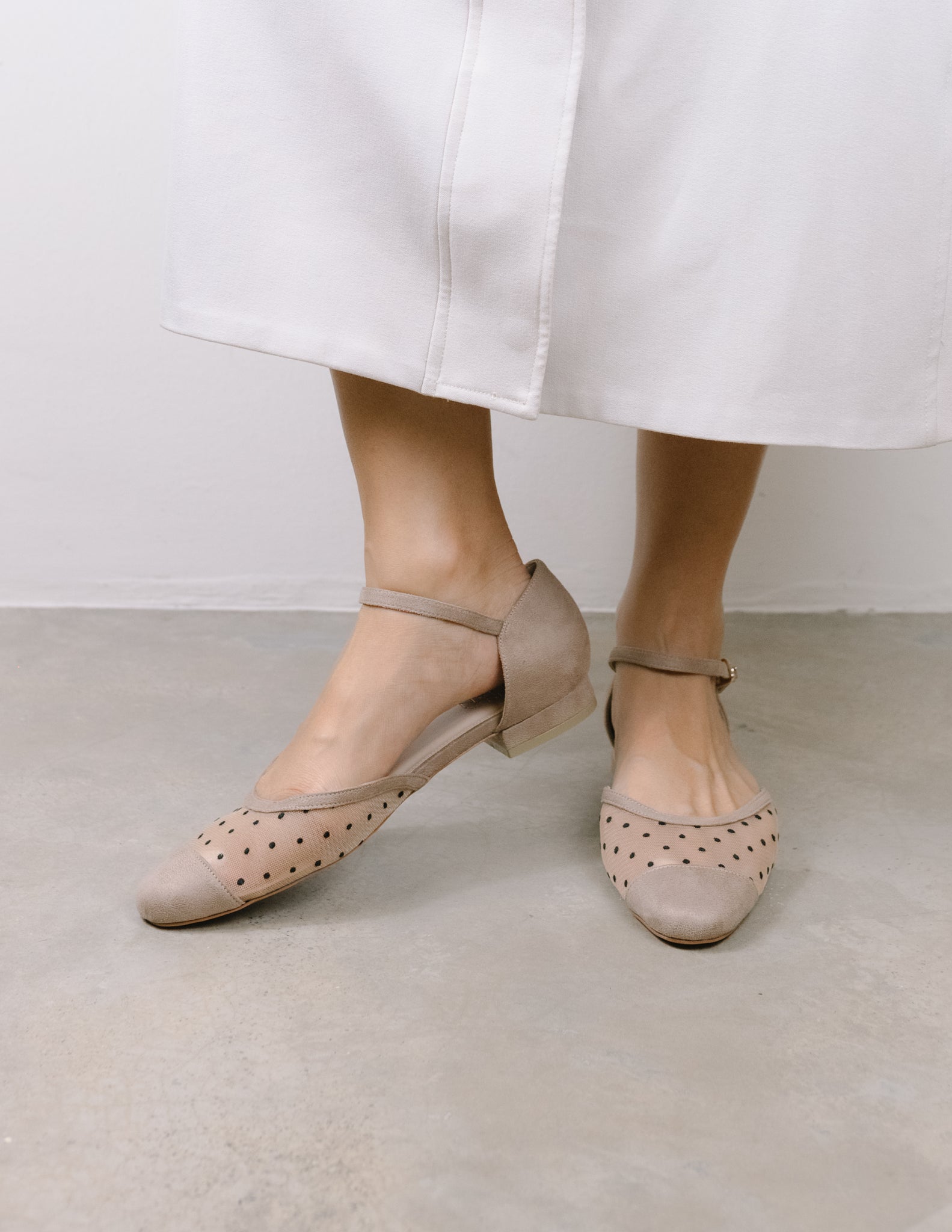 Alysse Ankle Strap D'orsay Flats (Brown)
