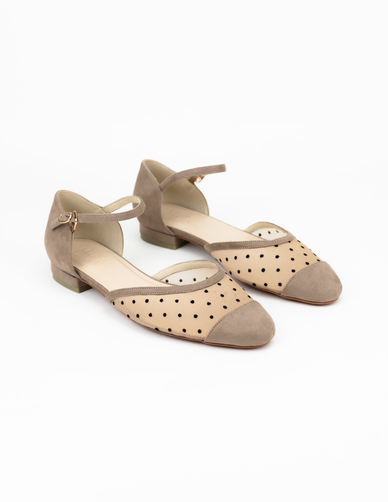 Alysse Ankle Strap D'orsay Flats (Brown)