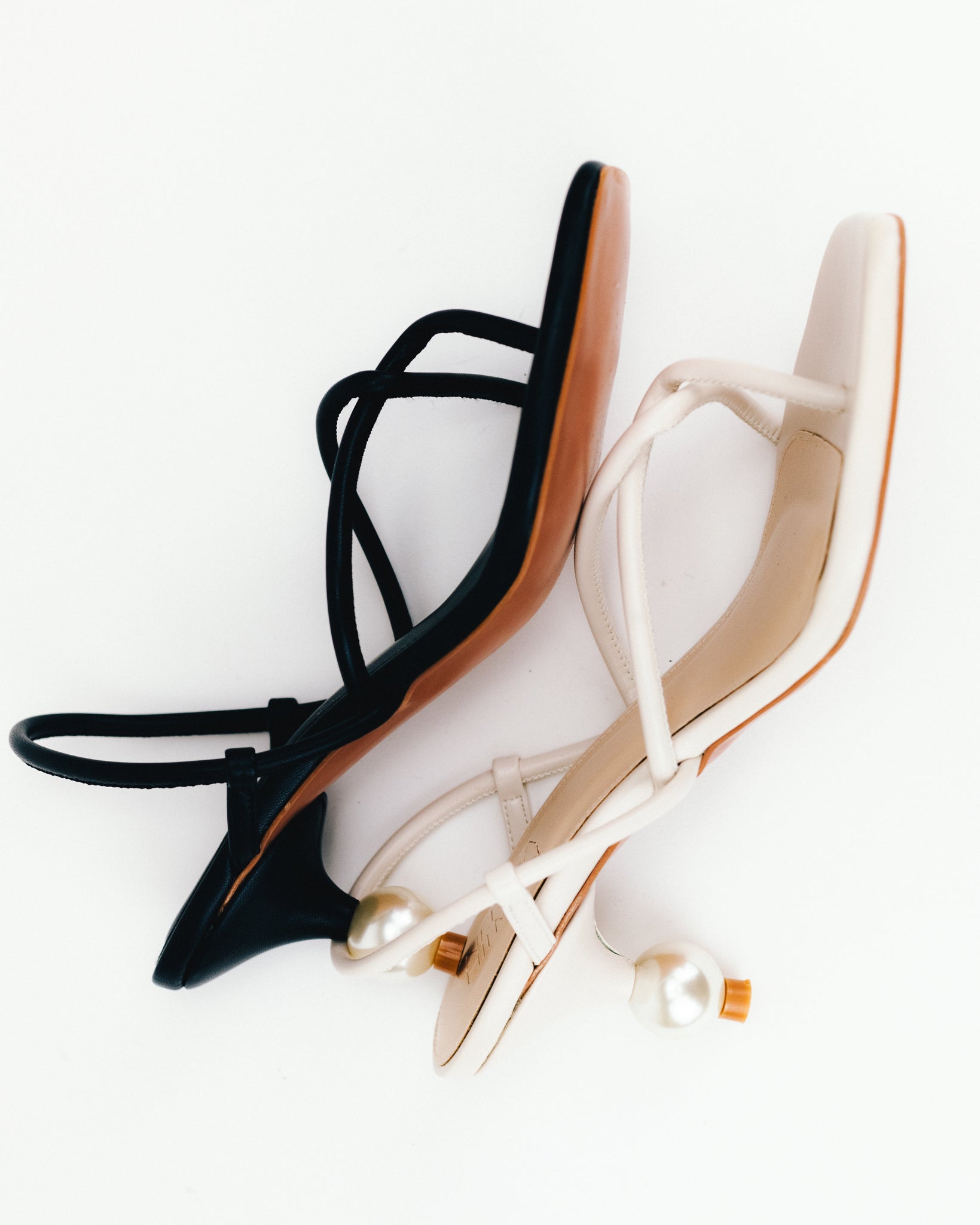 Ambra Slingback Heel Sandals (Off White)