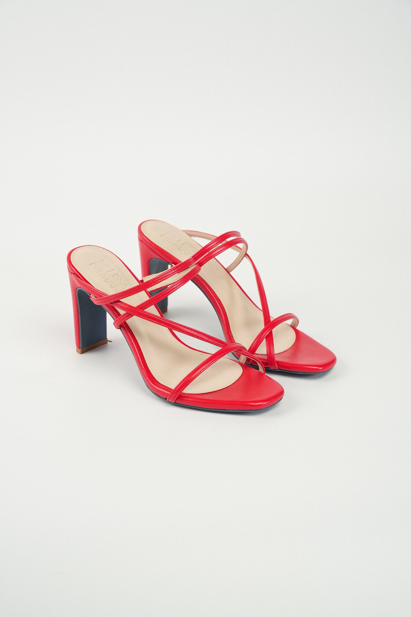Red chunky heel sandals store