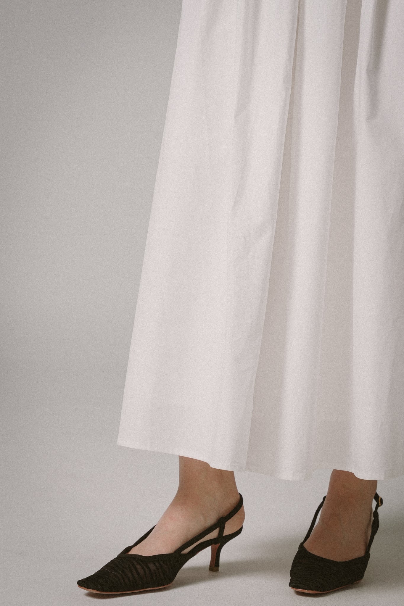 Poplin Maxi Skirts (White)
