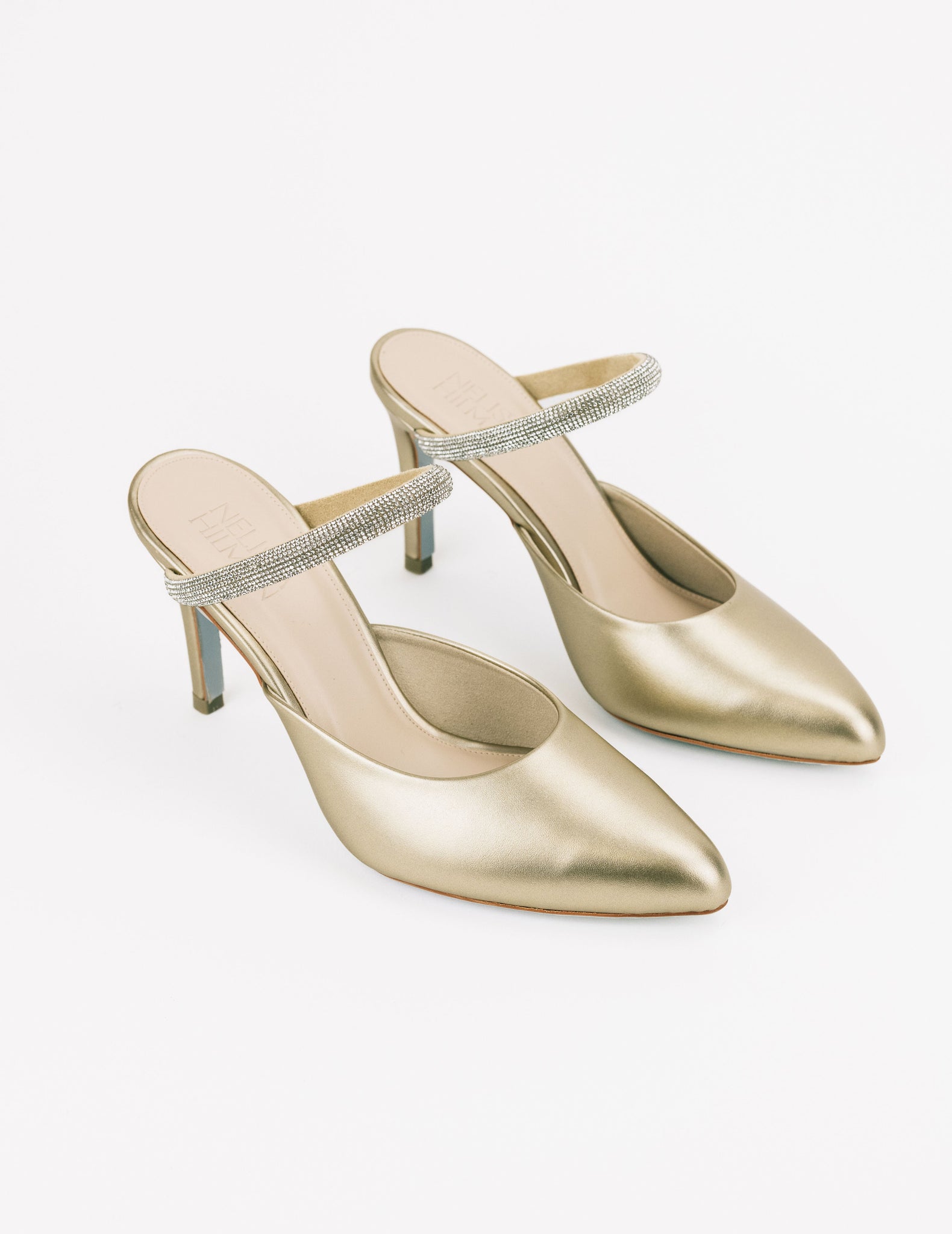 Rosie Embellished Pointy Mules (Gold)
