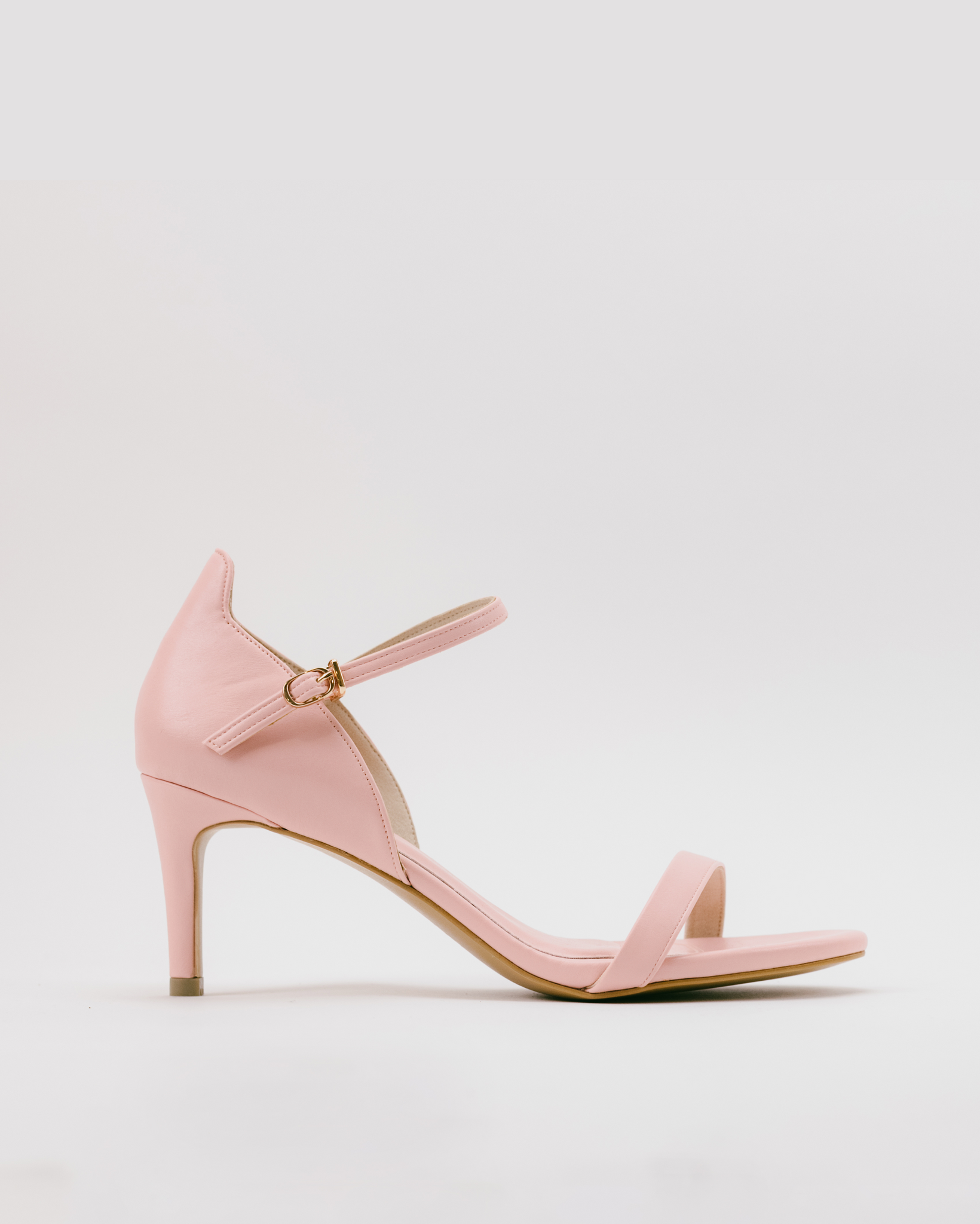 Stella Ankle Strap Heel Sandals (Pink)