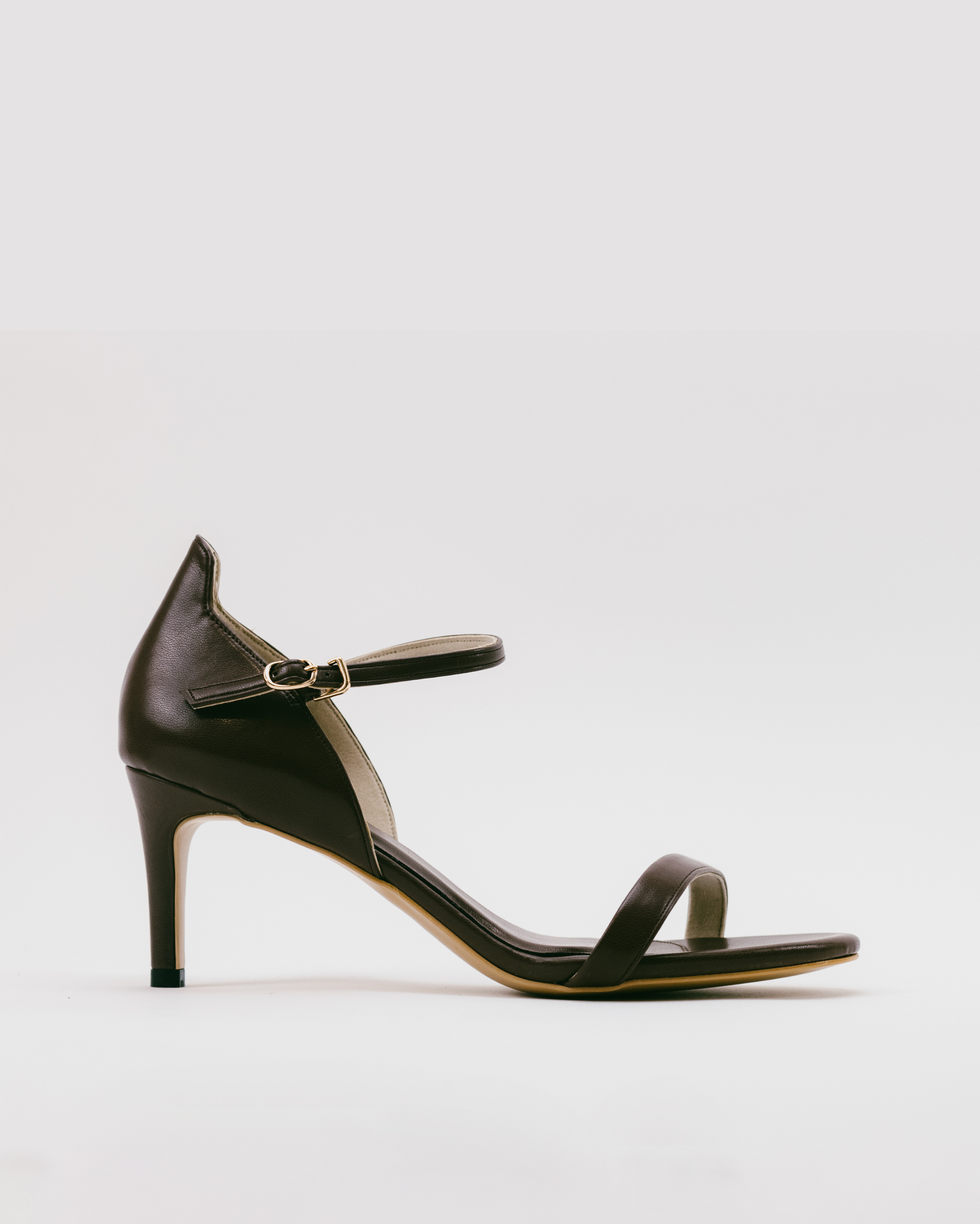 Stella Ankle Strap Heel Sandals (Mocha)