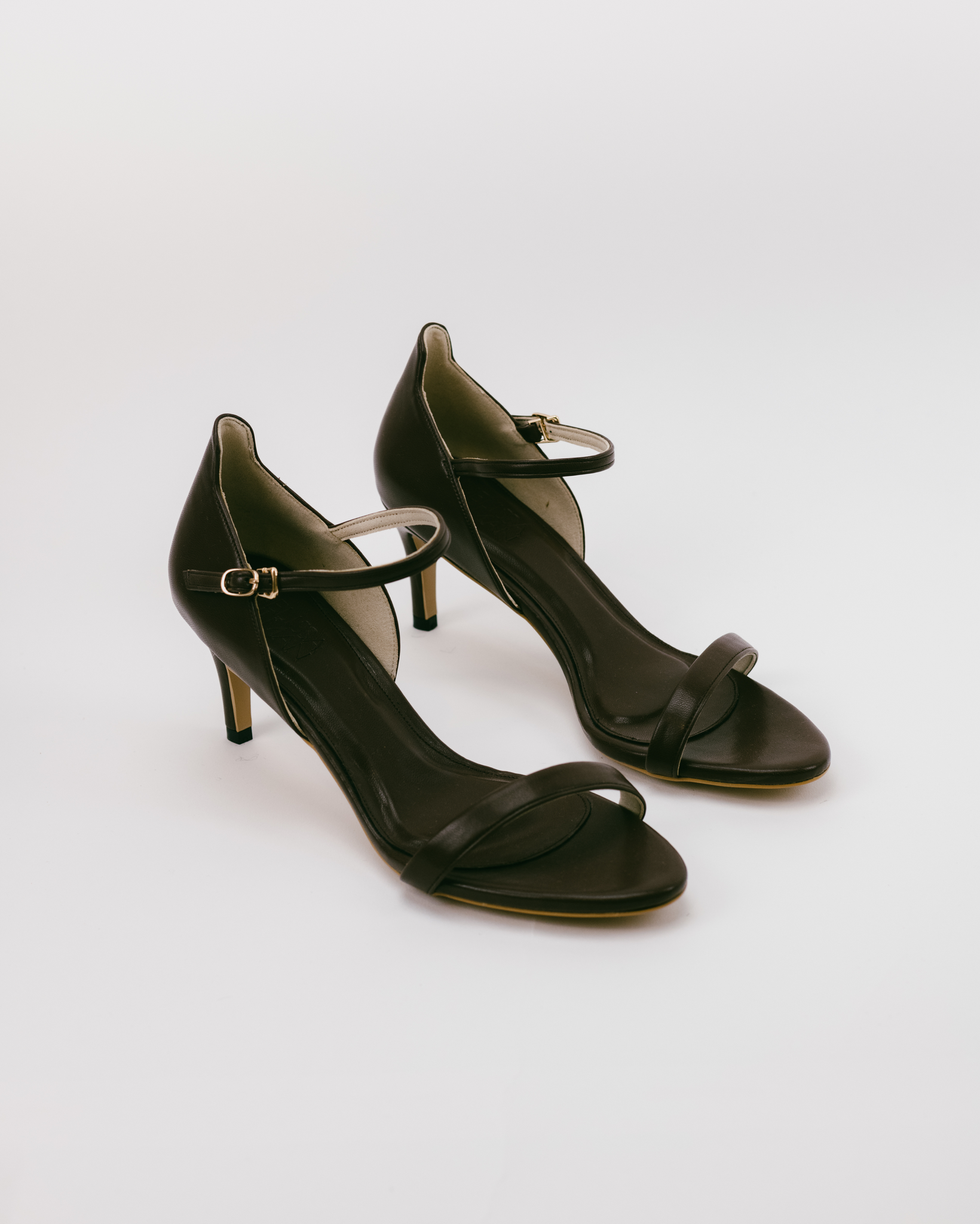 Stella Ankle Strap Heel Sandals (Mocha)