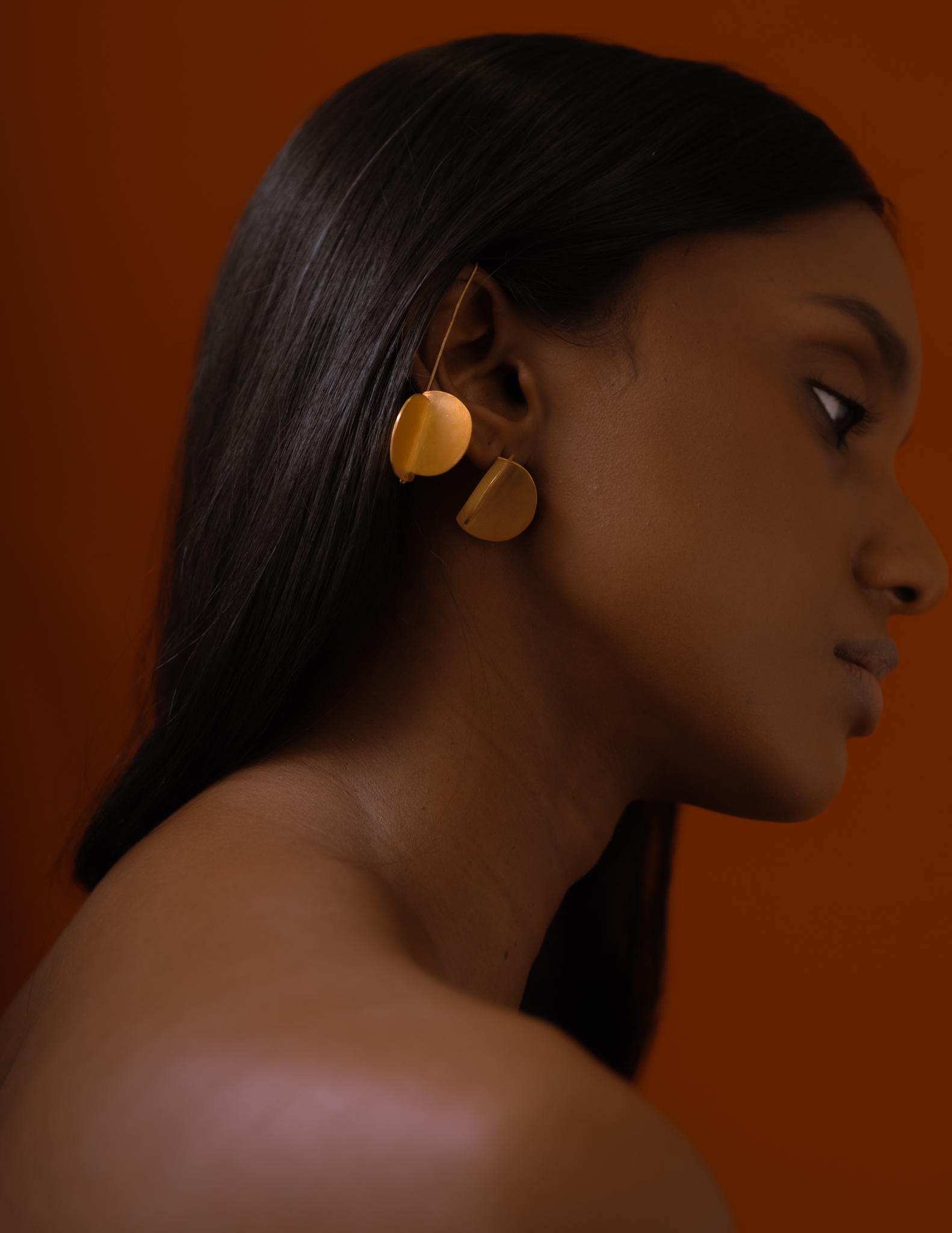 WASIS for Nelissa Hilman - Luna Hook Earring (24k Gold)