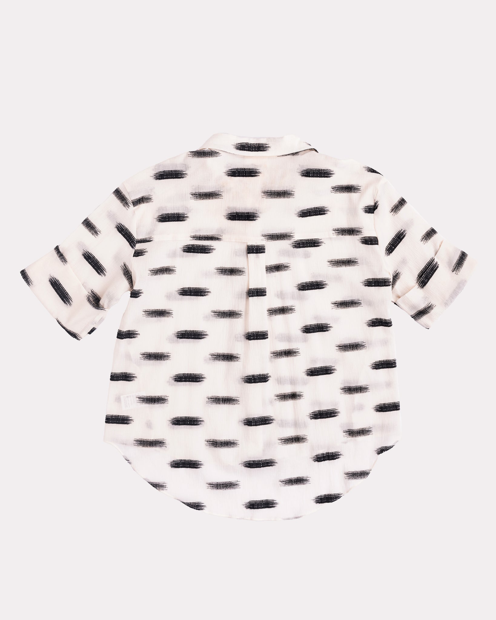 Folded Cuff Shirt (Black/White)