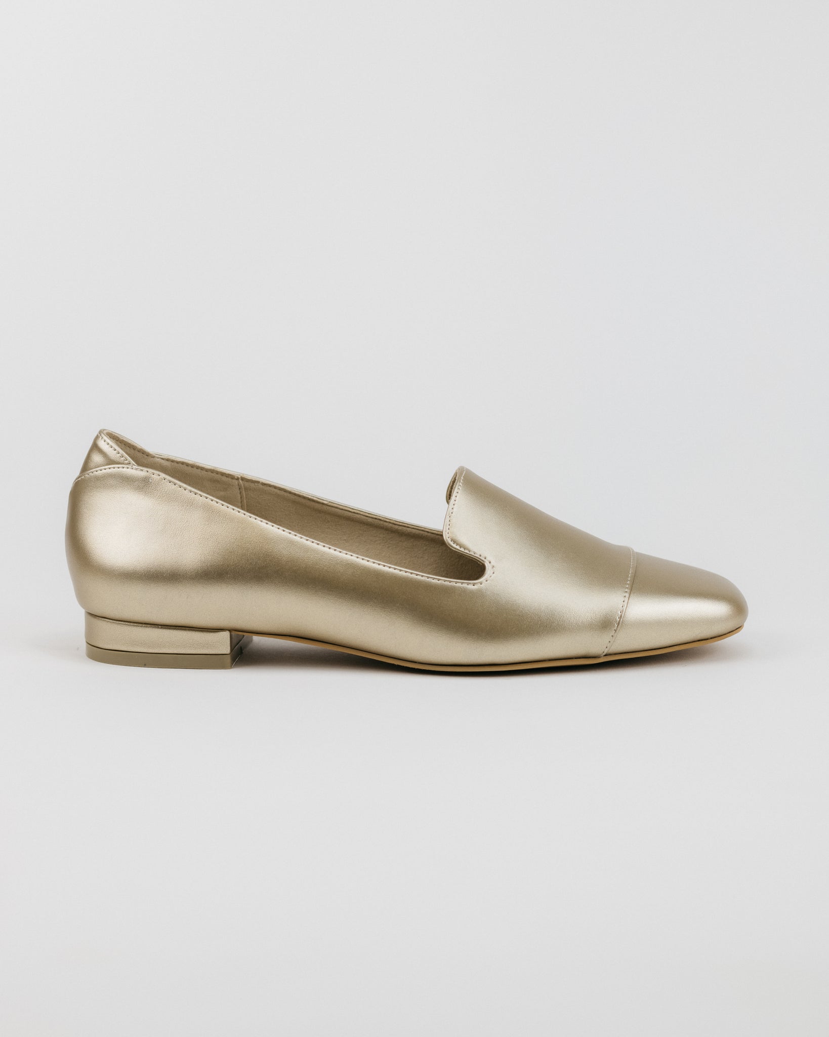 Duma Square Toe Loafers (Gold)