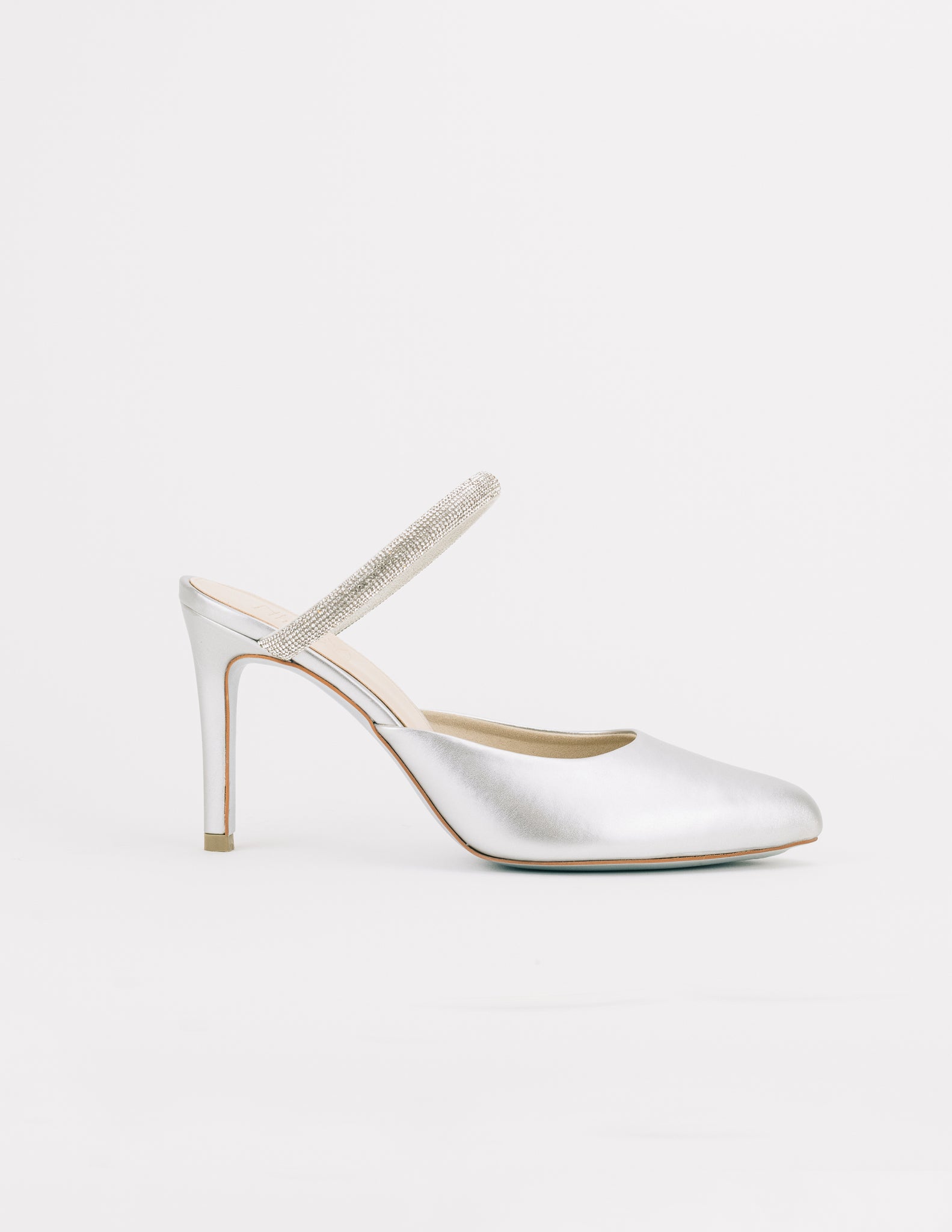 Rosie Embellished Pointy Mules (Silver)