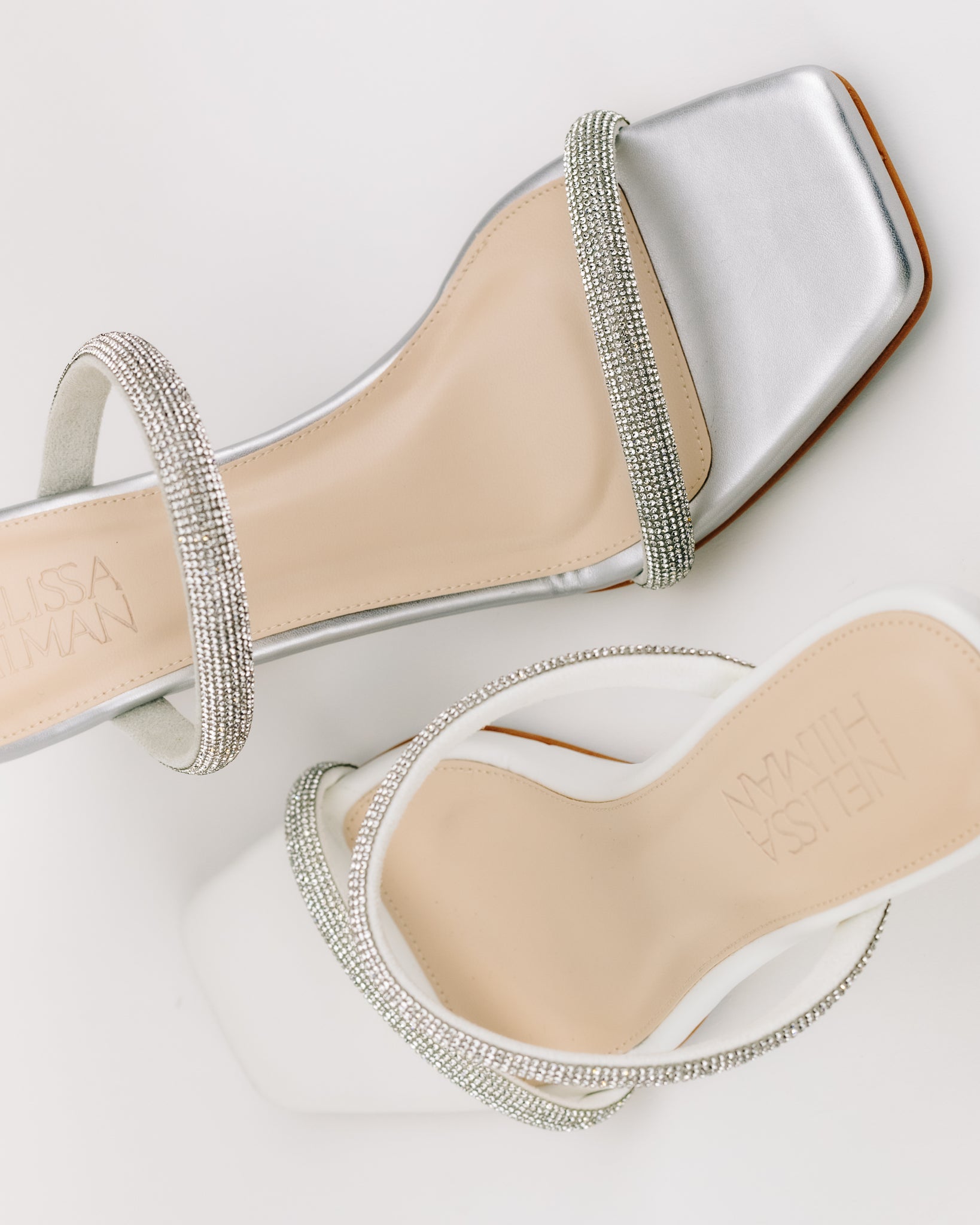Rosie Embellished Strappy Wedges (Pearl White)